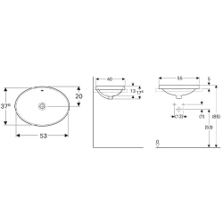 Geberit VariForm 55x40 Lavabo - 500.716.01.2 Hemen Al