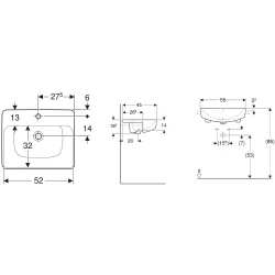 Geberit VariForm 55x45 Lavabo - 500.681.01.1 Hemen Al