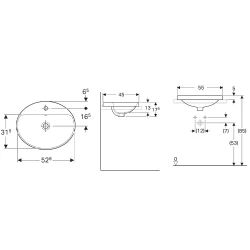 Geberit VariForm 55x45Lavabo - 500.720.01.2 Hemen Al