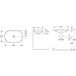 Geberit VariForm 60x40 Cm Tezgah Üstü Lavabo - 500.728.01.2 Hemen Al