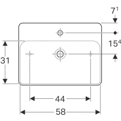 Geberit VariForm 60x45 Dikdörtgen Beyaz Çanak Lavabo Hemen Al