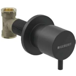 Geberit Yuvarlak Mat Siyah Ankastre Stop Valf 616.004.14.1
