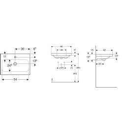 Geberit iCon Light 60x42 Cm Çıkıntılı Lavabo - 501.841.00.5 Hemen Al