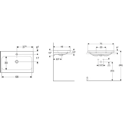 Geberit iCon Light 75x48 Cm Çanak Lavabo - 501.848.00.5 Hemen Al