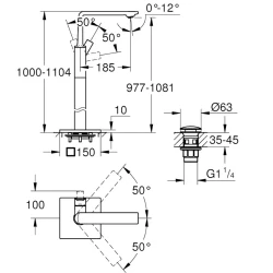 Grohe Allure New Tek Kumandalı Yerden Altın Küvet Bataryası - 23856GN1 Hemen Al
