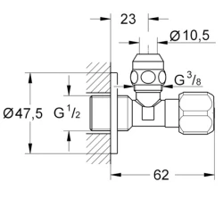 Grohe Angle Valves Neutral Handle Ara Musluk - 2201700M Hemen Al