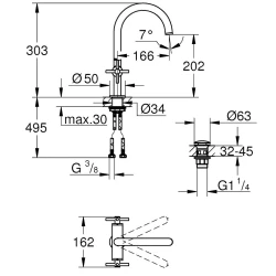 Grohe Atrio New Classic Tek Delikli Lavabo Bataryası - 21019003 Hemen Al