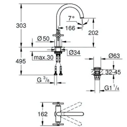 Grohe Atrio New Classic Tek Delikli Lavabo Bataryası - 21144000 Hemen Al