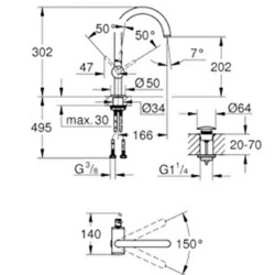 Grohe Atrio New Classic Tek Kumandalı Lavabo Bataryası - 24362DC0 Hemen Al