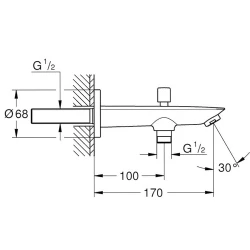 Grohe BauCosmopolitan Neutral Yön Değiştiricili Çıkış Ucu - 13425001 Hemen Al