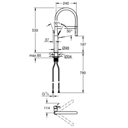 Grohe Concetto New Tek Kumandalı Nikel Eviye Bataryası - 30294AL0 Hemen Al
