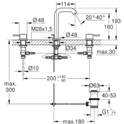 Grohe Essence New 3 Delikli Lavabo Bataryası - 20296001 Hemen Al