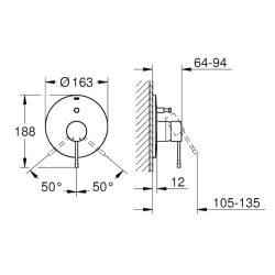 Grohe Essence New Ankastre Banyo/Duş Bataryası - 19285DC1 Hemen Al