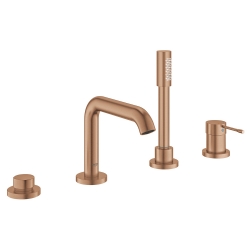 Grohe Essence New Dört Delikli Rose Gold Küvet Bataryası - 25251DL1