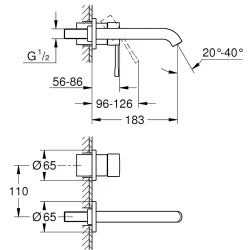 Grohe Essence New İki Delikli Nikel Ankastre Lavabo Bataryası - 19408A01 Hemen Al
