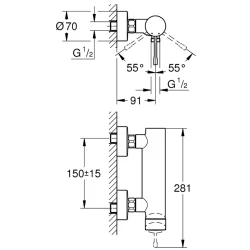 Grohe Essence New Tek Kumandalı Siyah Duş Bataryası - 25252KF1 Hemen Al