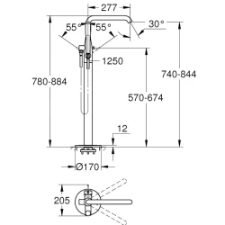 Grohe Essence New Yerden Nikel Küvet Bataryası - 23491A01 Hemen Al