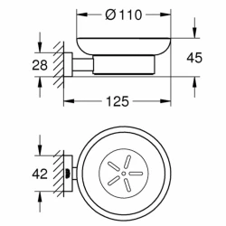 Grohe Essentials Cube New Tutamaçlı Cam Fırçalık - 40755001 Hemen Al