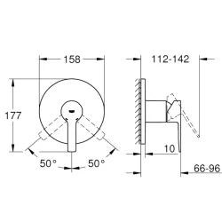 Grohe Eurocube Ankastre Duş Bataryası - 24063001 Hemen Al