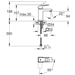 Grohe Eurocube Lavabo Bataryası - 2339200E Hemen Al
