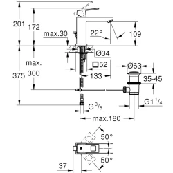 Grohe Eurocube Tek Kumandalı Lavabo Bataryası - 23445AL0 Hemen Al