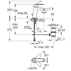 Grohe Eurodisc Cosmopolitan Tek Kumandalı Lavabo Bataryası - 23049002 Hemen Al