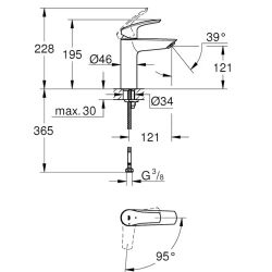 Grohe Eurosmart Tek Kumandalı Lavabo Bataryası - 2339530E Hemen Al