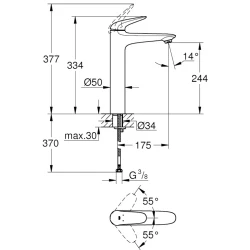 Grohe Eurostyle 2015 Solid Tek Kumandalı Lavabo Bataryası - 23719003 Hemen Al