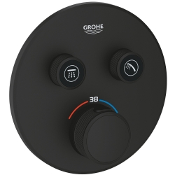 Grohe Grohtherm SmartControl Çift Valfli Akış Kontrollü Siyah Ankastre Termostatik Duş Bataryası - 29507KF0