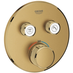 Grohe Grohtherm SmartControl Çift Valfli Akış Kontrollü Bronz Ankastre Termostatik Duş Bataryası - 29119GN0
