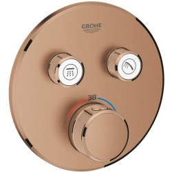 Grohe Grohtherm SmartControl Çift Valfli Akış Kontrollü Rose Gold Ankastre Termostatik Duş Bataryası - 29119DL0