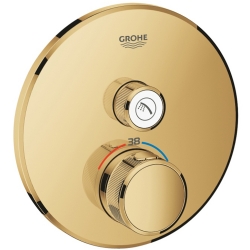 Grohe Grohtherm SmartControl Tek Valfli Akış Kontrollü Altın Ankastre Termostatik Duş Bataryası - 29118GL0