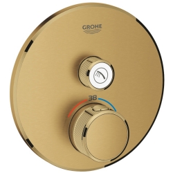 Grohe Grohtherm SmartControl Tek Valfli Akış Kontrollü Altın Ankastre Termostatik Duş Bataryası - 29118GN0