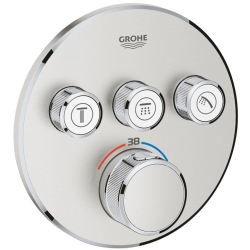 Grohe Grohtherm SmartControl Üç Valfli Akış Kontrollü Ankastre Termostatik Duş Bataryası - 29121DC0