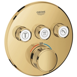Grohe Grohtherm SmartControl Üç Valfli Akış Kontrollü Bronz Ankastre Termostatik Duş Bataryası - 29121GL0