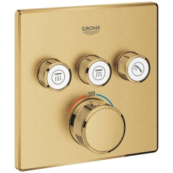 Grohe Grohtherm SmartControl Üç valfli Akış Kontrollü Bronz Ankastre Termostatik Duş Bataryası - 29126GN0