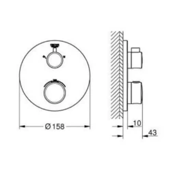 Grohe Grohtherm Termostatik Siyah Banyo-Duş Bataryası - 1022082430 Hemen Al