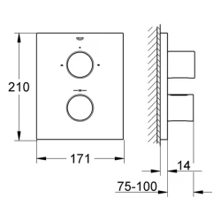 Grohe Grohtherm Yollu Yön Değiştiricili Banyo Bataryası - 27618000 Hemen Al