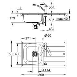 Grohe K200 Stainless Steel Damlalıklı Paslanmaz Çelik Eviye - 31565SD1 Hemen Al