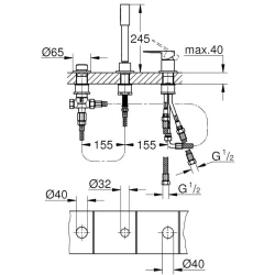 Grohe Lineare New Üç Delikli Tek Kumandalı Banyo Kombinasyonu - 19965001 Hemen Al