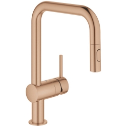 Grohe Minta Tek Kumandalı Rose Gold Eviye Bataryası - 32322DL2