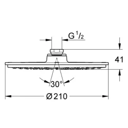 Grohe Rainshower Cosmopolitan 1 Akışlı Metal Tepe Duşu - 2836800E Hemen Al