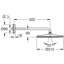 Grohe Rainshower Mono Mat Siyah Tepe Duşu Seti Tek akışlı - 22121KF0 Hemen Al