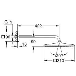 Grohe Rainshower Mono Tek Akışlı Altın Tepe Duşu Seti - 26564GN0 Hemen Al