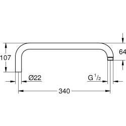 Grohe Rainshower Neutral 340 mm Duş Başlığı Dirseği - 14014000 Hemen Al
