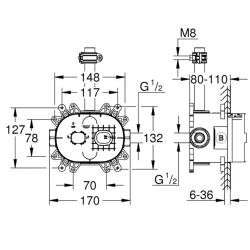 Grohe Rainshower SmartControl Tepe Duşu İçin İç Gövde - 26264001 Hemen Al
