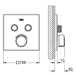 Grohe SmartControl Mixer Çift Valfli Akış Kontrollü Ankastre Duş Bataryası - 29148000 Hemen Al