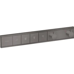 Hansgrohe RainSelect 4 Çıkış İçin Mat Siyah-Krom Termostatik Ankastre Banyo Bataryası - 15382340 Hemen Al