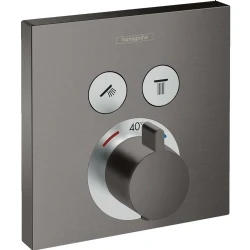 Hansgrohe ShowerSelect 2 Çıkış İçin Mat Siyah Ankastre Termostatik Banyo Bataryası 15763340 Hemen Al