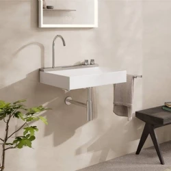 Hansgrohe Avalegra AquaUnit 58x48 Cm Bataryalı Beyaz-Krom Lavabo - 22472000 Hemen Al